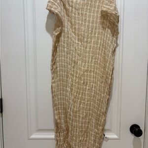 Striped Tan and Cream Scarf